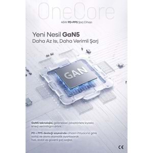 PDAteknoloji 45W USB-C PD-Pps Super Hız Şarj Adaptörü Siyah (Kablosuz) (3 Yıl Garantili)