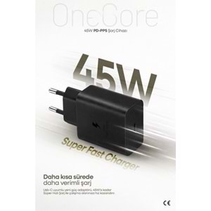 PDAteknoloji 45W USB-C PD-Pps Super Hız Şarj Adaptörü Siyah (Kablosuz) (3 Yıl Garantili)