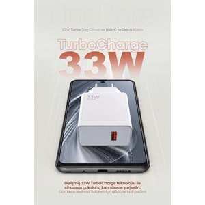 PDAteknoloji 33W Turbo Hızlı Şarj Adaptörü Beyaz (3 Yıl Garantili)
