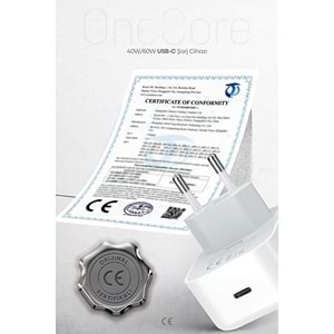 PDAteknoloji 40W (60W Max) GAN5 Teknoloji USB-C PD3.2 Dynamic Power Adaptör Beyaz (Kablosuz) (3 Yıl Garantili)