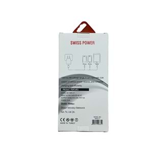 Swiss Power 3A PD/QC Hızlı Şarj Başlık Çift Giriş SWS-C1 - Beyaz