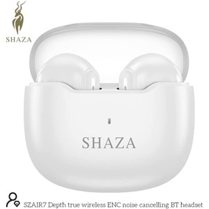 Shaza Air7 Gürültü Azaltma ENC 4 Mikrofonlu Bluetooth 5.3 TWS Kulaklık Beyaz