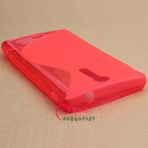 Sony Xperia TX LT29i S Desenli Silikon Kılıf - Pembe