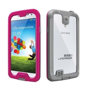 Samsung Galaxy S4 LifeProof Ultra Koruma Kılıfı - Pembe-Gri