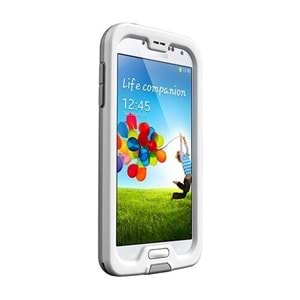 OUTLET Samsung Galaxy S4 LifeProof Ultra Koruma Kılıfı - Beyaz-Gri (BU ÜRÜN OUTLETTİR )