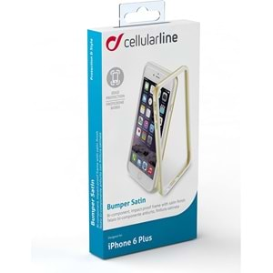 Cellular Line iPhone 6S Plus/6 Plus Bumper Satin Kılıf - Altın BUMPSATINIPH655H