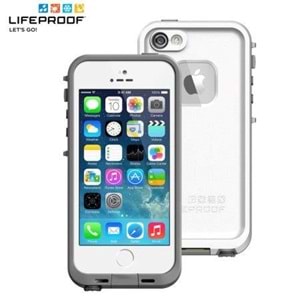 OUTLET Apple iPhone SE/5S/5 ile Uyumlu LifeProof Nüüd Ultra Koruma Kılıfı - Gri-Beyaz (BU ÜRÜN OUTLETTİR)