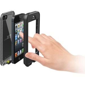 Apple iPhone SE/5S/5 LifeProof Nüüd Ultra Koruma Kılıfı - Siyah (BU ÜRÜN OUTLETTİR)