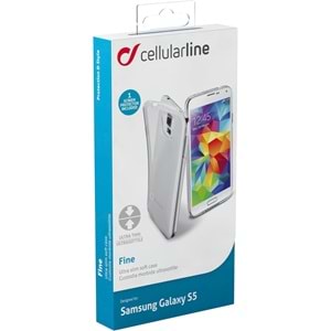 Cellular Line Samsung Galaxy S5 Fine Parlak Silikon Kılıf Şeffaf