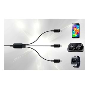 Orjinal Samsung Çoklu Micro Usb Şarj Kablosu 1.3M ET-TG900U - Siyah (BU ÜRÜN OUTLETTİR)