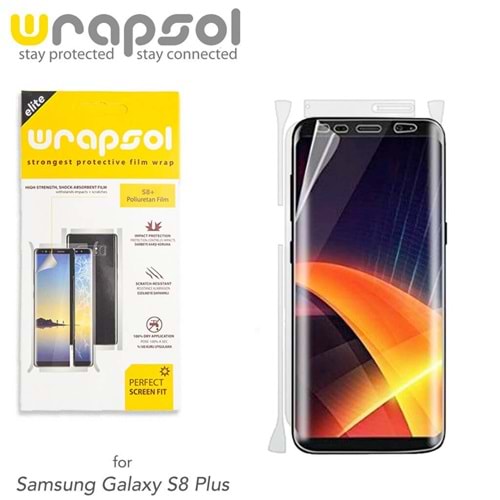 OUTLET Wrapsol Samsung Galaxy S8 Plus Tam Kaplayan Ekran Koruyucu OUTLET