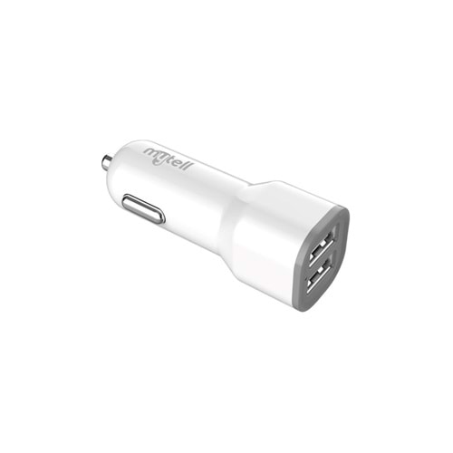Mytell Çift USB 2.1A Araç Şarj Başlığı - Beyaz
