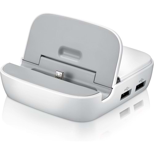Samsung N7100 Galaxy Note 2 Multimedia Dock (Smart Dock) Akıllı Masaüstü Şarjlı Stand + Şarj Aleti - EDD-S20EWEGSTD (BU ÜRÜN OUTLETTİR)