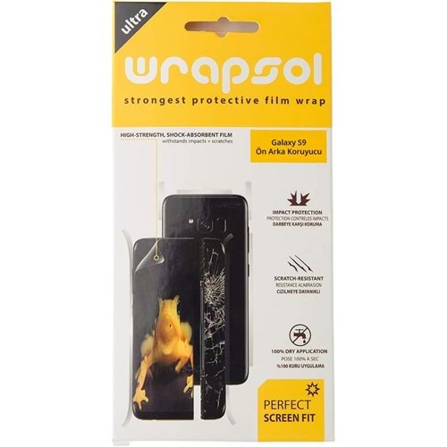 OUTLET Wrapsol Samsung Galaxy S9 Ön-Arka Jelatin Tam Koruma OUTLET