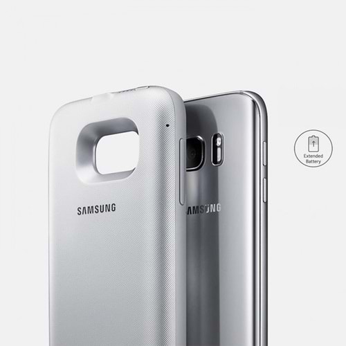 Samsung Galaxy S7 Kablosuz Şarj Destekli 2700mAh Kılıf Orjinal EP-TG930BSEGWW Gümüş (Outlet)