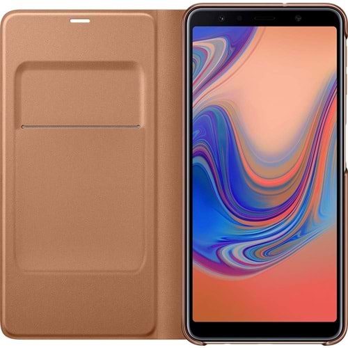 Samsung Galaxy A7 2018 Wallet Cover Orjinal Kılıf - Altın EF-WA7500PFEGWW