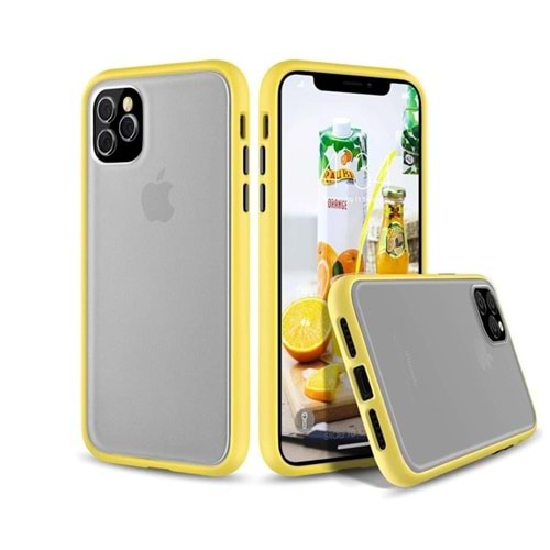 Keephone iPhone 11 Pro Max Ultra Koruma Kılıf - Sarı