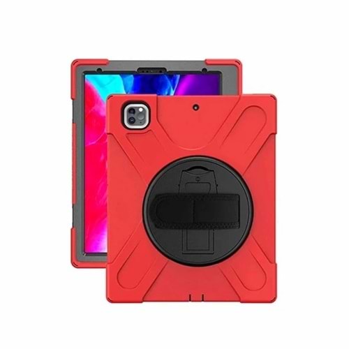 Apple iPad 10.2 (Air 3) Defender Zırh Tablet Kılıf - Kırmızı