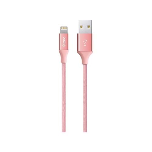 Ttec AlumiCable Lightning ile Uyumlu Kablo Rose Gold 1.2M - 2DK16RA