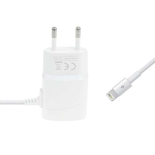 Taks Sabit Kablolu 5W 1A Şarj Aleti Lightning ile Uyumlu 1.3m Kablolu -2SCT2001B