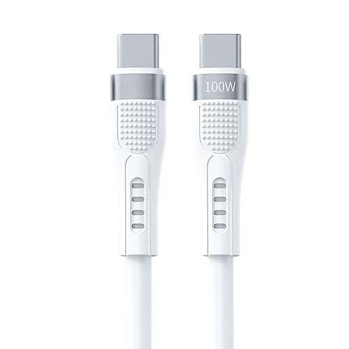 PDATeknoloji 100W Type-C to Type-C Hızlı Şarj ve Data Kablosu 1.3m Beyaz AZ-B03a