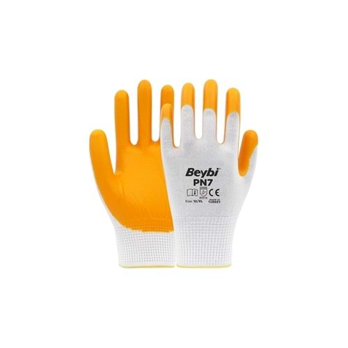 Beybi PN7 Polyester Örme Nitril İş Eldiveni 10 numara