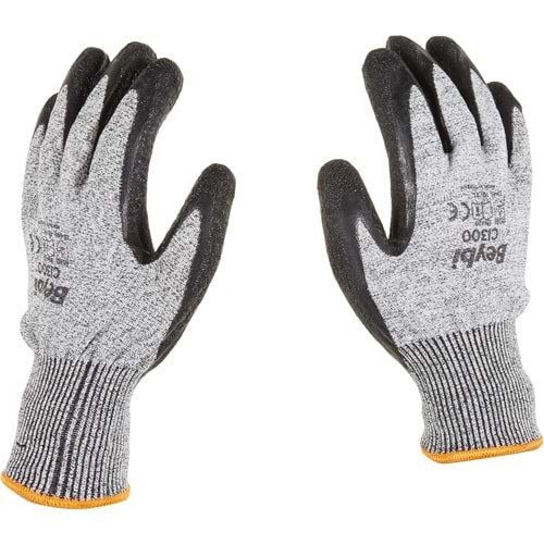 Beybi CL300 Lateks Kaplı Kesilmeye Dirençli Eldiven Çift - NO:10/XL [Enerji Sınıfı A+]