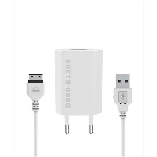 PDAteknoloji 5W 2 in 1 USB Adaptör + Kablo Beyaz D880 (Yerli Üretim)