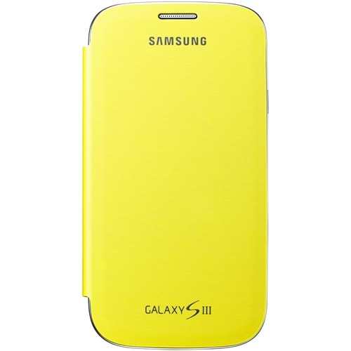 Samsung i9300 Galaxy S3 Orjinal Flip Cover Kılıf - EFC-1G6FYECSTD Sarı