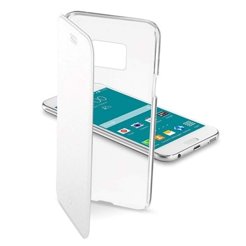 Cellular L. Galaxy S6 Clear Book Kılıf - Beyaz CLEARBOOKGALS6W