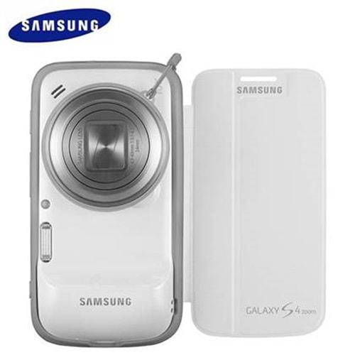 Samsung Galaxy S4 Zoom SM-C1010 Orjinal Flip Cover - Beyaz EF-GGS10FWEGWW