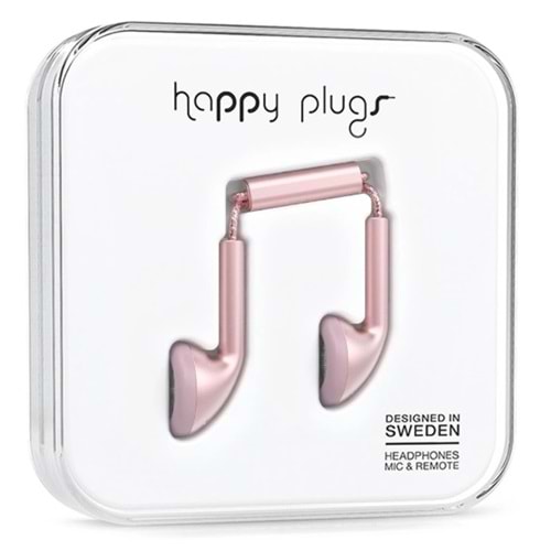 Happy Plugs Kulak içi Kulaklık Pink Gold 7835