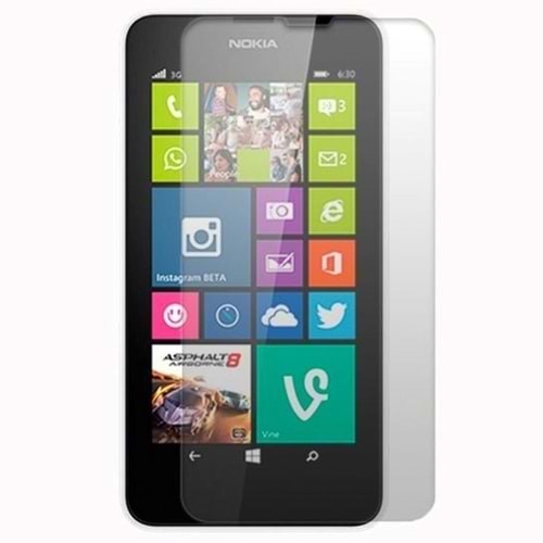 Lumia 630 ile Uyumlu Ekran Koruyucu Şeffaf 1 Adet