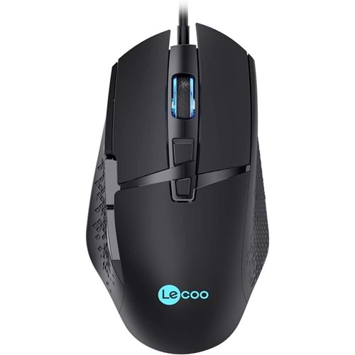 Lenovo Lecoo MG1101 6400 DPI 8 Tuşlu Kablolu RGB LED Aydınlatmalı Gaming Mouse Siyah