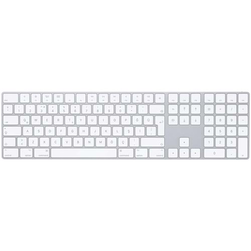 (İKİNCİ EL) Apple Sayısal Tuş Takımlı Magic Keyboard Beyaz A1843 MQ052TQ/A (ÜRÜNÜN KUTUSU VARDIR , ORJİNAL LİGHTNİNG KABLO DAHİLDİR )