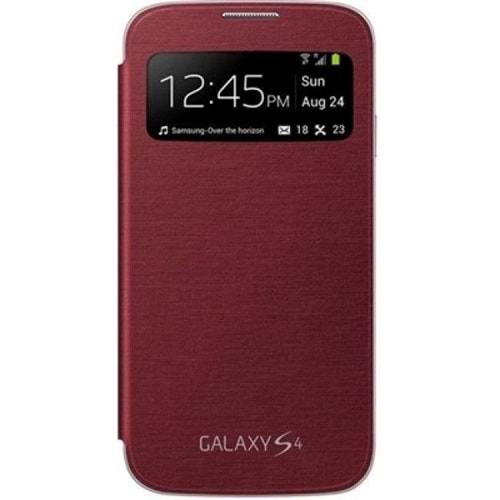 Samsung Galaxy S4 Orjinal S View Cover Kılıf - Kırmızı EF-CI950BREGWW (Outlet)