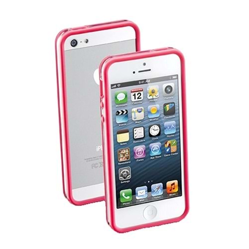 Cellular Line iPhone SE/5S/5 Bumper Kılıf - Pembe BUMPERIPHONE5P (BU ÜRÜN OUTLETTİR)