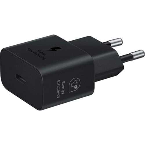 OUTLET Samsung 25w Type-C Hızlı Şarj Adaptörü Siyah EP-T2510NBEGWW (Samsung Türkiye Garantili) 2023 versiyon OUTLET