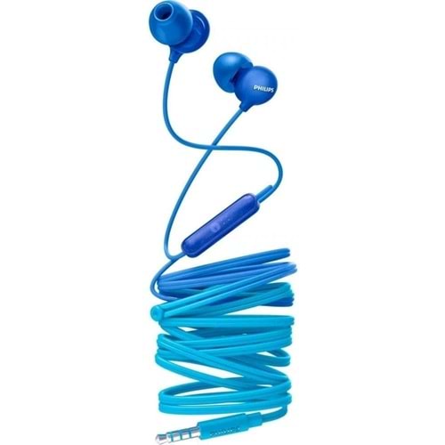 OUTLET Philips SHE2405BL UpBeat Kulakiçi Mikrofonlu Kulaklık Mavi OUTLET