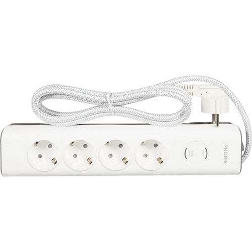 OUTLET PHILIPS SPN7040WA Akım Korumalı Priz 4'lü 600J 2m 3680W 16A OUTLET