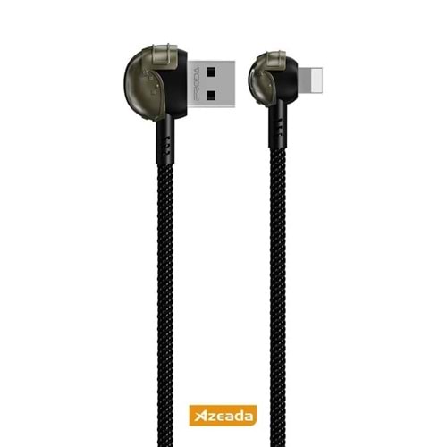 PDAteknoloji Azeada 3A 20w Lightning ile Uyumlu PD-B42i Yan Girişli Örgülü Pubg Data Kablosu (Şık Demir Saklama Kutu Hediyesiyle)