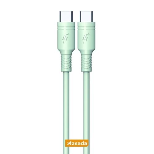PDAteknoloji Azeada 60W Type-C to Type-C Şarj ve Data Kablosu 1m Yeşil PD-B82AY