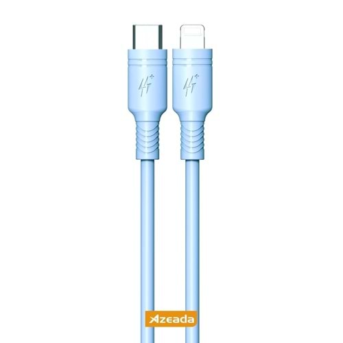 PDAteknoloji Azeada 27W Type-C to Lightning ile Uyumlu Şarj ve Data Kablosu 1m Mavi PD-B82İM