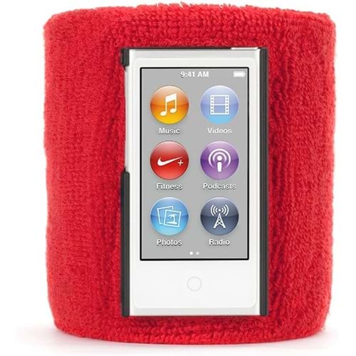 Griffin iPod Nano 7 Sportcuff Bilek Bandı Kılıf Kırmızı RE36646