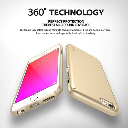 Ringke Slim iPhone 6S Plus/6 Plus Kılıf Orjinal - Royal Gold