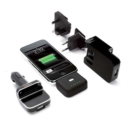 Griffin PowerDuo Reserve iPhone 4S/4 PowerBank Harici Şarj Cihazı (Ev+Araç)