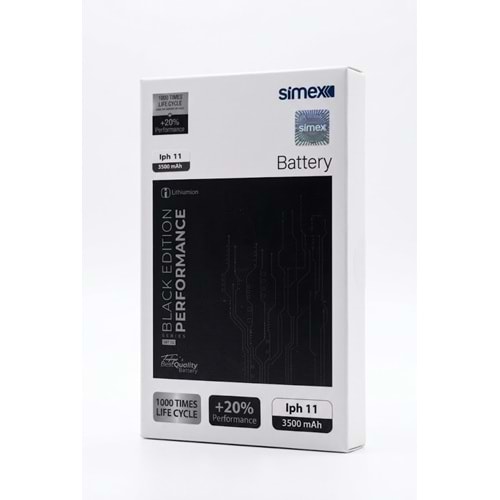 Simex Black Edition Performans 3500 mAh İphone 11 Bataryası SBT-02