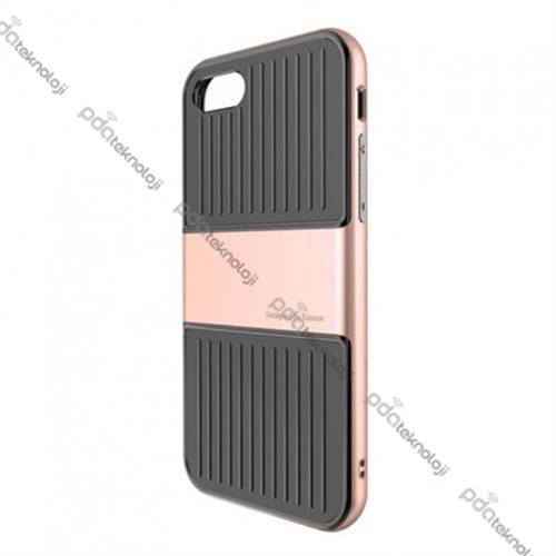 Baseus Apple iPhone 7 / 8 Plus ile Uyumlu Travel Series Case Kılıf - Roze Gold