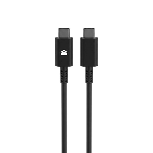 PDAteknoloji 45W-5A USB-C to USB-C Hızlı Şarj ve Data Kablosu 1m Siyah