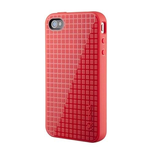 Apple iPhone 4S/4 Speck PixelSkin HD Silikon Kılıf Kırmızı